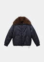 David down jacket navy blue with a high collar Night TARA JARMON