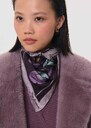 Elena scarf purple floral print square Fig TARA JARMON