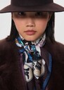 Erinna scarf printed square Off-white TARA JARMON