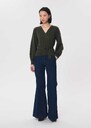 Gabbie Vest khaki with knotted ties Khaki, Pourpre TARA JARMON