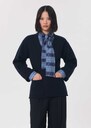Gaya Vest navy blue with patch pockets Gray grey, Night TARA JARMON