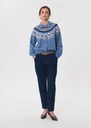 Giulietta vest blue with embroidered collar Blue TARA JARMON