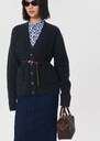 Gilou vest heather gray with cables Gray grey, Night TARA JARMON