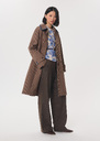 Irma raincoat camel and blue checkered Caramel TARA JARMON