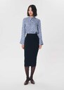 Jeannette Knit Skirt long midnight blue knit Khaki, Night TARA JARMON
