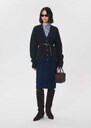 Jane Skirt midi in raw blue denim Brut TARA JARMON
