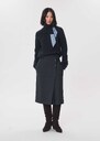 Jolane skirt straight grey with asymmetrical buttonhole Grey TARA JARMON