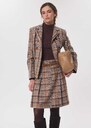 Jammie Skirt short pleated brown checkered dress Nut brown TARA JARMON