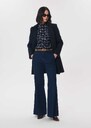 Martha Coat navy blue double-breasted belted Mûre, Night TARA JARMON