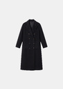 Montaine Coat long black crossover Black, Nut brown TARA JARMON