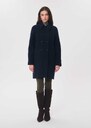 Maryline coat navy blue with patch pockets Night, Vanilla TARA JARMON
