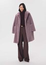 Maddison Coat double-breasted faux fur Purple, Tonka TARA JARMON