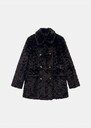 Mitchell Coat black double-breasted faux fur Black TARA JARMON