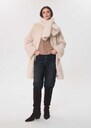 Marion's Coat ecru faux fur Off-white TARA JARMON