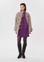Maurice Coat purple with a high collar Céladon, Purple TARA JARMON