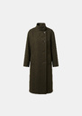 Michael Coat long khaki with a high collar Khaki TARA JARMON