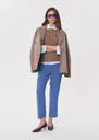Polo Trousers fitted navy blue Denim TARA JARMON