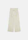 Pia Pants wide ecru belted Off-white TARA JARMON