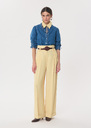 Pia Pants wide waistband Denim, Mûre, Vanilla TARA JARMON