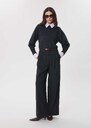 Pia Pants High-waisted, flowing grey Grey, Night, Tonka TARA JARMON