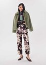 Patricio trousers beige and fig floral print dress Fig TARA JARMON