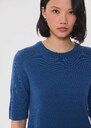 Paoline sweater blue short-sleeved Céladon, Denim, Nut brown, Purple TARA JARMON