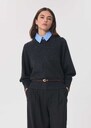 Polyn sweater heather grey balloon sleeves Gray grey, Mûre, Thym TARA JARMON