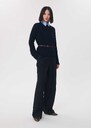 Fleece Sweater turtleneck night Gray grey, Night TARA JARMON