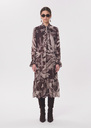 Rhita dress printed with ruffles Fig TARA JARMON
