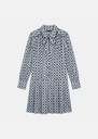 Ravella Dress short blue printed lavallière Cloud TARA JARMON