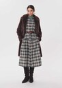 Retro Dress midi dress in khaki and beige checks Khaki TARA JARMON