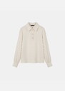 Top Tessy ecru with scalloped collar Mûre, Night, Off-white TARA JARMON