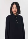 Top Tessy midnight blue with embroidered collar Mûre, Night, Off-white TARA JARMON
