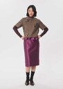 Top Thelma short brown dress with glittery floral embroidery Caramel, Grey TARA JARMON