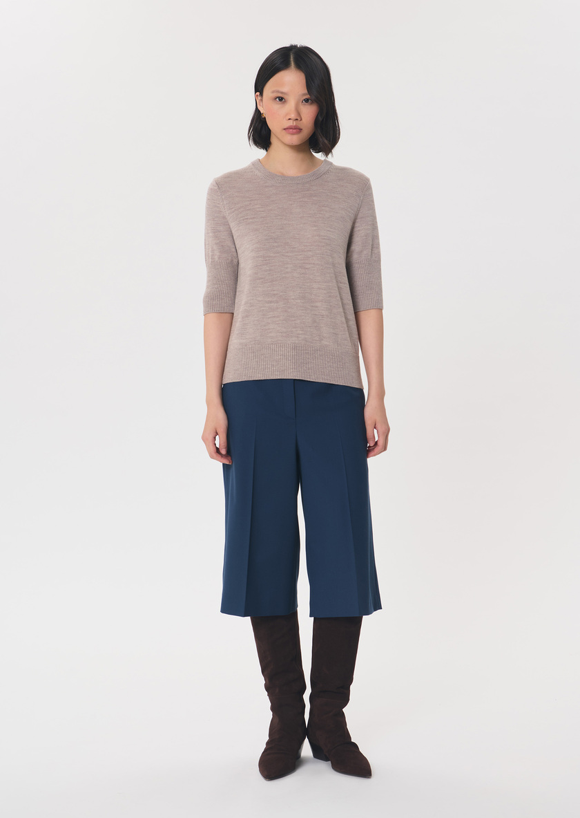 Paoline sweater hazelnut short-sleeved Nut brown TARA JARMON