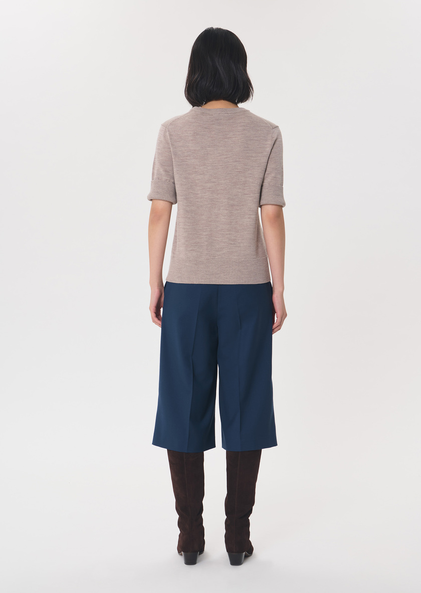 Paoline sweater hazelnut short-sleeved Nut brown TARA JARMON