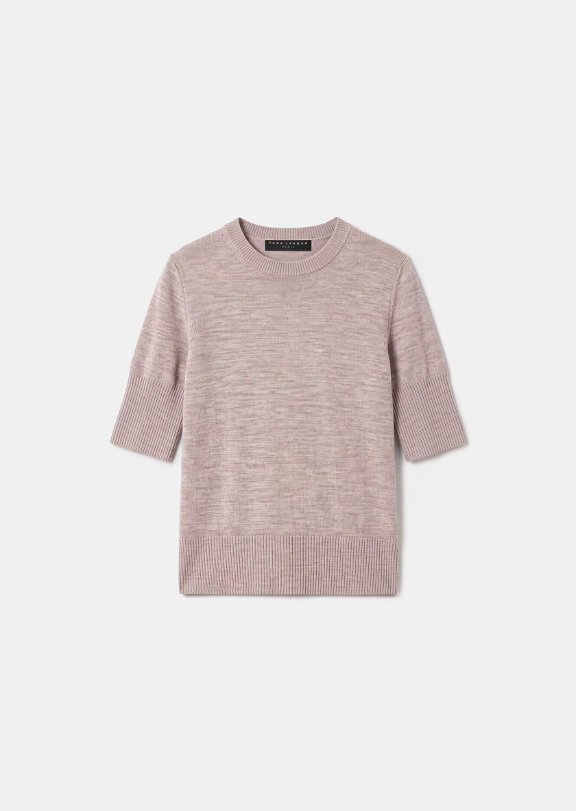 Paoline sweater hazelnut short-sleeved Nut brown TARA JARMON