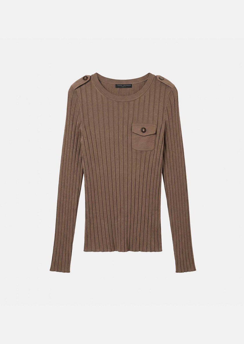 Prisca sweater caramel pockets Caramel TARA JARMON
