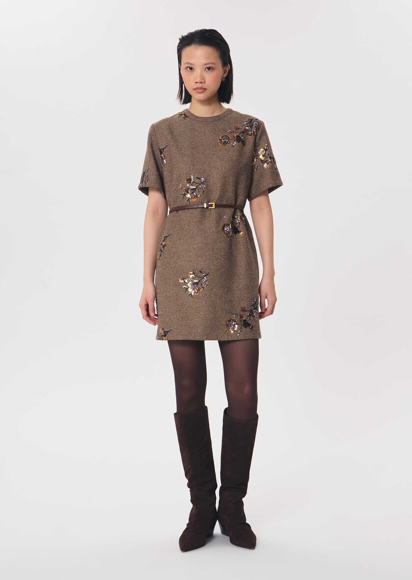Romia dress short caramel short-sleeved Caramel TARA JARMON