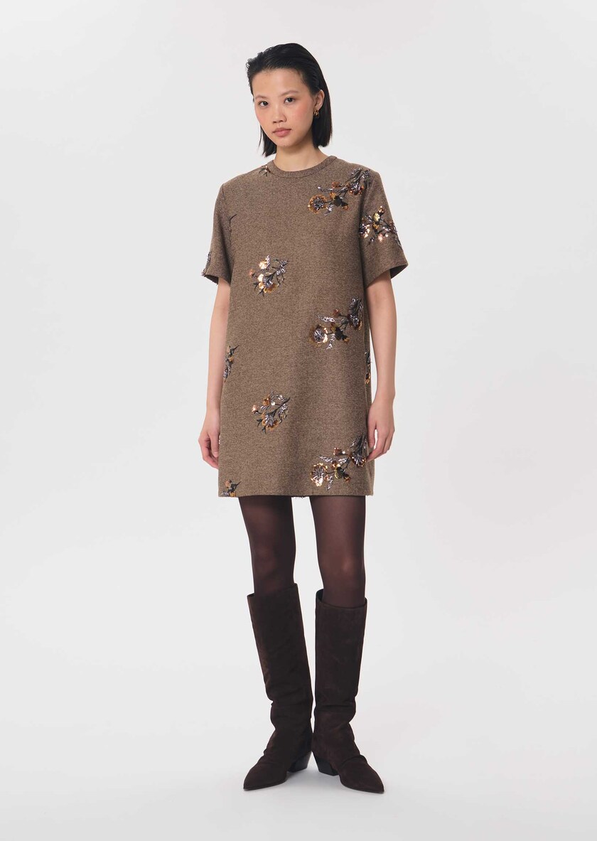 Romia dress short caramel short-sleeved Caramel TARA JARMON