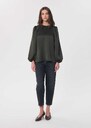 Top Tomina flowing khaki long-sleeved Khaki, Pourpre TARA JARMON
