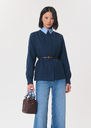 Veronica Jacket right navy blue Denim TARA JARMON