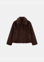 Beth Jacket faux fur Céladon, Night, Tonka TARA JARMON