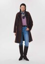 Maddison Coat double-breasted faux fur Purple, Tonka TARA JARMON