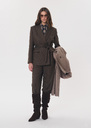 Virginia jacket brown striped belted Grey, Tonka TARA JARMON