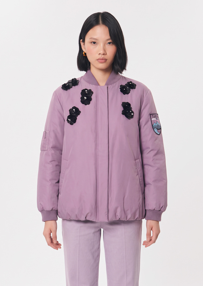 Bérénice jacket embroidered purple Pourpre TARA JARMON