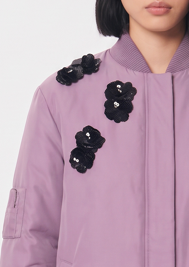 Bérénice jacket embroidered purple Pourpre TARA JARMON