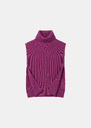 Angèle's Breastplate ripe roll-neck knit Gray grey, Mûre, Thym TARA JARMON