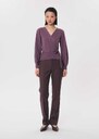 Gabbie Vest lilac wrap cardigan with tie Khaki, Pourpre TARA JARMON