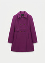 Martha Coat ripe cross belted Mûre, Night TARA JARMON
